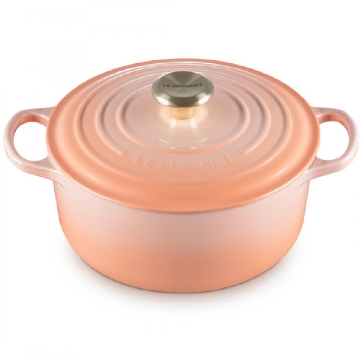 Le Creuset  okrugla kaserola od livenog gvožđa  sa dugmetom u boji zlata, 24 cm, 4.2 l Le Creuset  okrugla kaserola od livenog gvožđa  sa dugmetom u boji zlata, 24 cm, 4.2 l