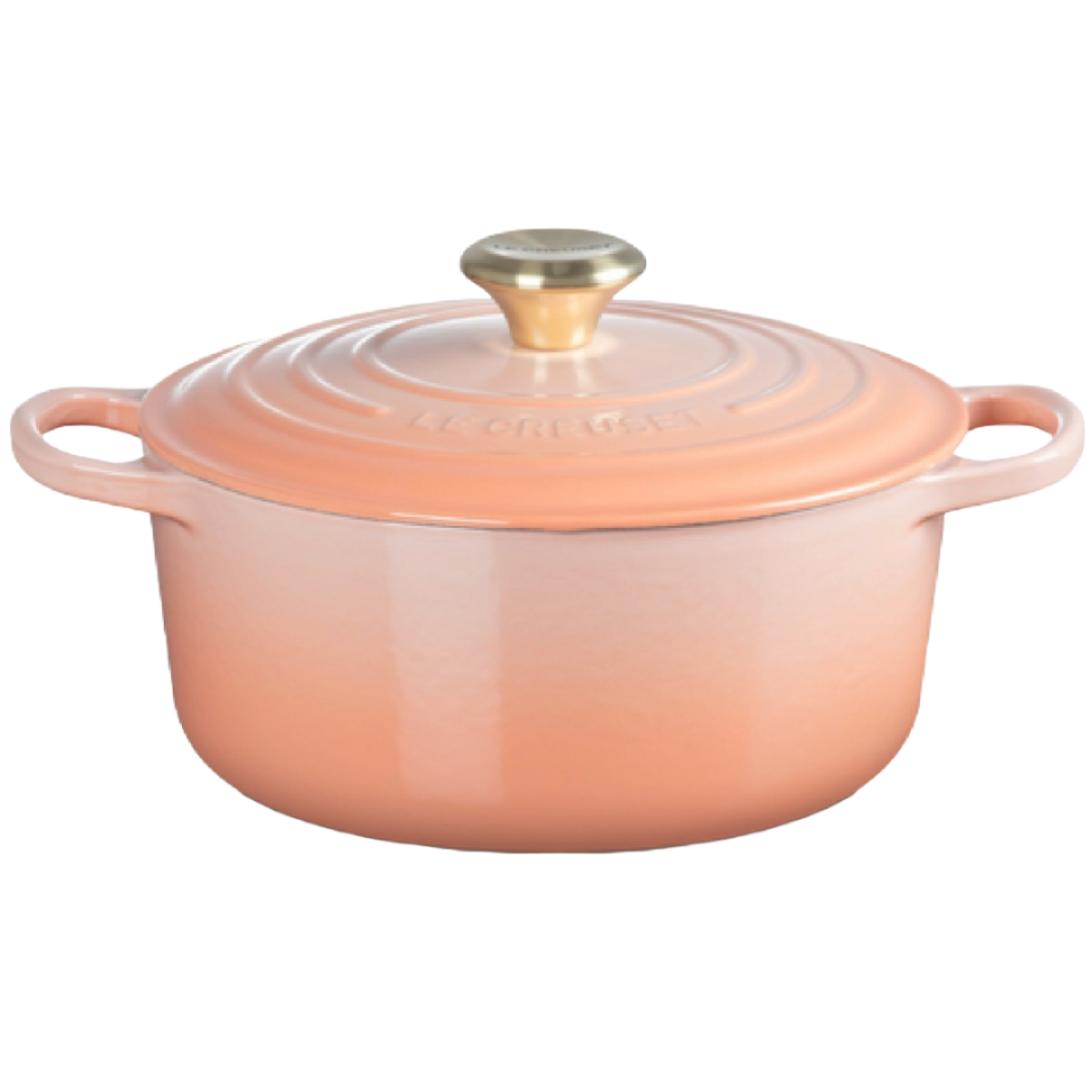 Le Creuset  okrugla kaserola od livenog gvožđa  sa dugmetom u boji zlata, 24 cm, 4.2 l Le Creuset  okrugla kaserola od livenog gvožđa  sa dugmetom u boji zlata, 24 cm, 4.2 l