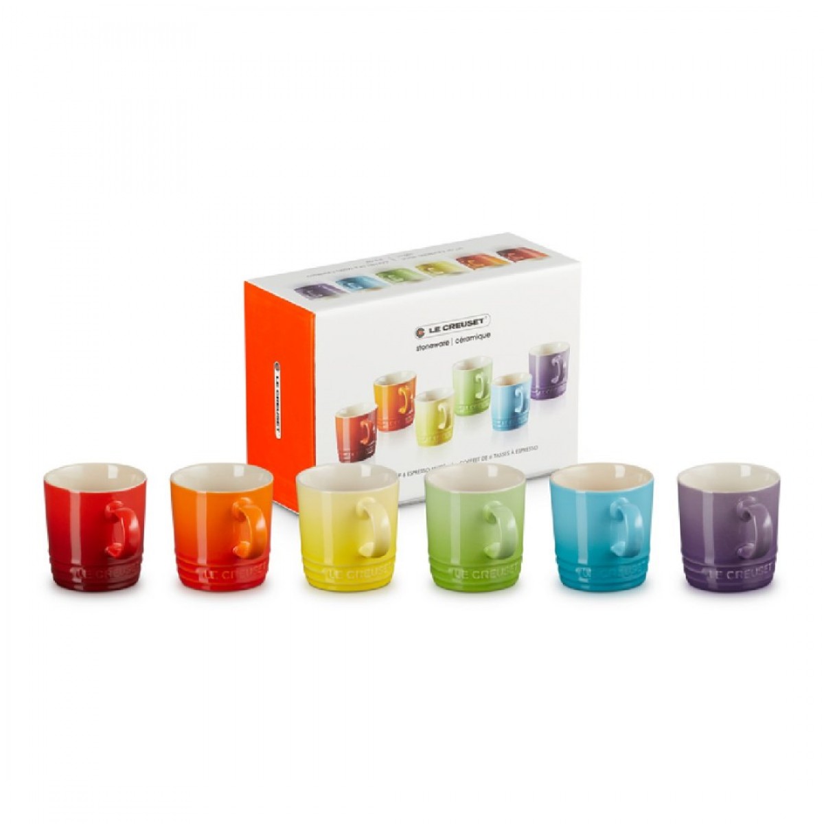 Le creuset keramički set od 6 šoljica za espresso, 0.1L, Rainbow Le creuset keramički set od 6 šoljica za espresso, 0.1L, Rainbow