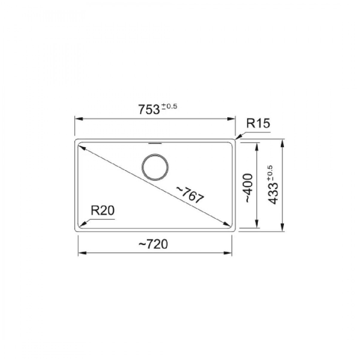 Franke Maris 2.0 MRG 110-72 A glečer bela 
