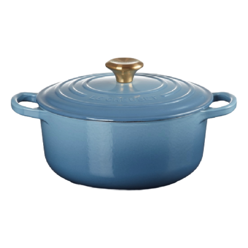 Le Creuset okrugla kaserola od livenog gvožđa sa dugmetom u boji zlata, 24 cm, 4.2 l Le Creuset okrugla kaserola od livenog gvožđa sa dugmetom u boji zlata, 24 cm, 4.2 l