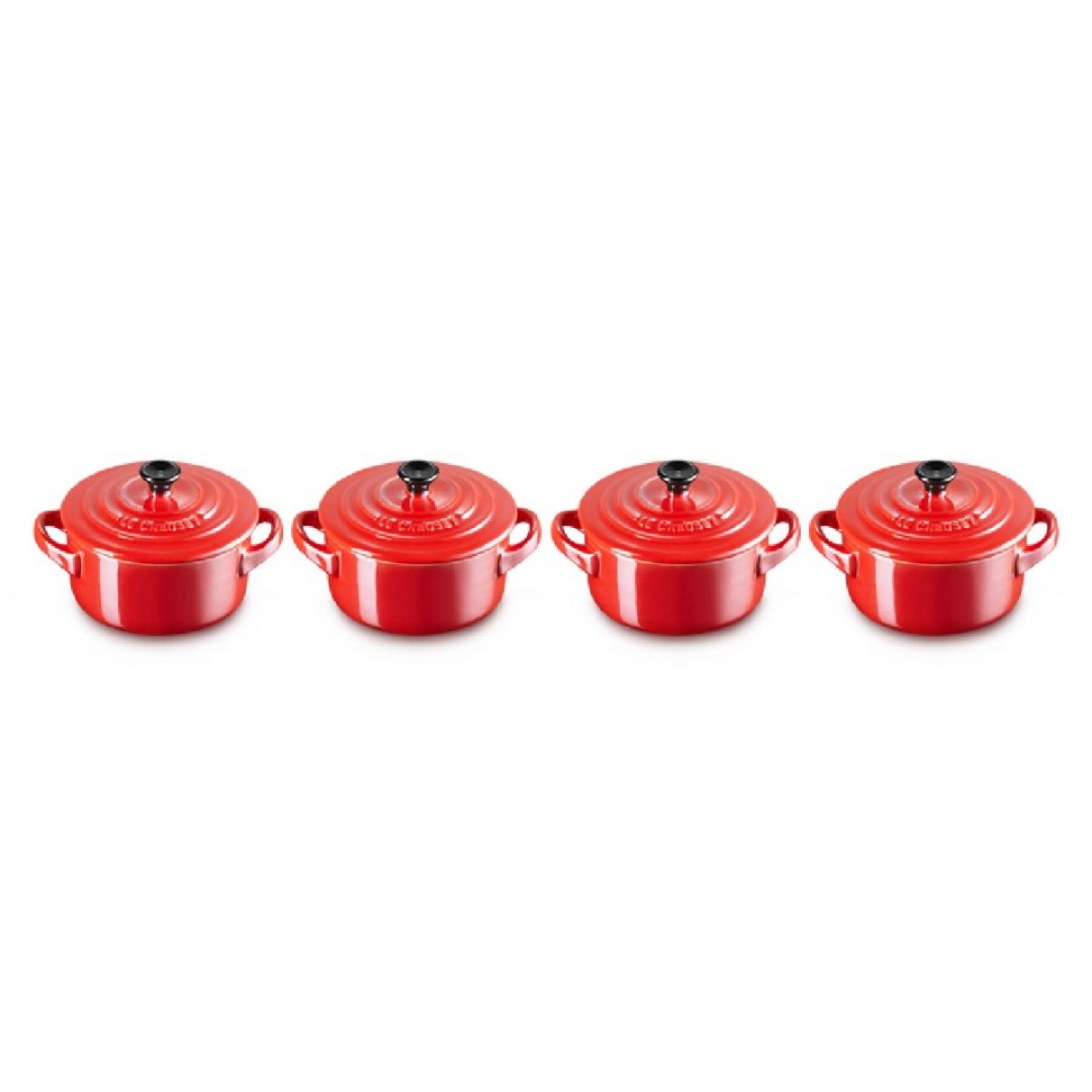 Le Creuset set od 4 male keramičke kaserole, 10 cm, 0.25 l Le Creuset set od 4 male keramičke kaserole, 10 cm, 0.25 l