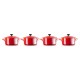 Le Creuset set od 4 male keramičke kaserole, 10 cm, 0.25 l Le Creuset set od 4 male keramičke kaserole, 10 cm, 0.25 l