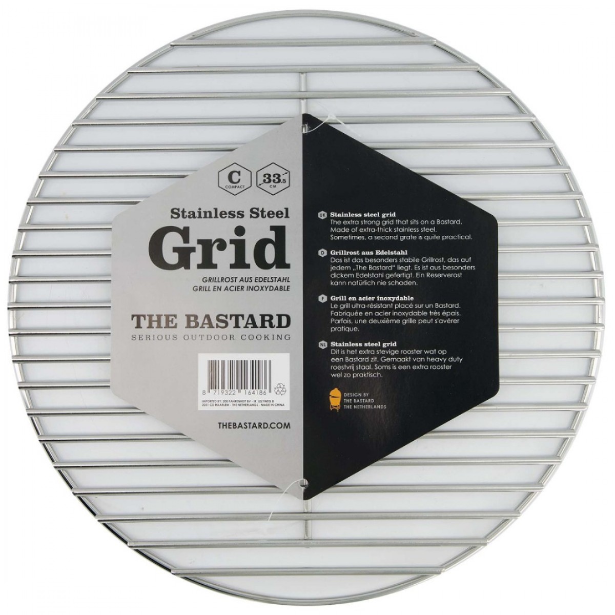 The Bastard BB416 Stainless Steel Grid Compact 34cm