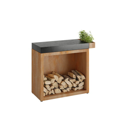 OFYR Butcher Block Storage 90 Corten Ceramic Dark Grey pult sa skladištem