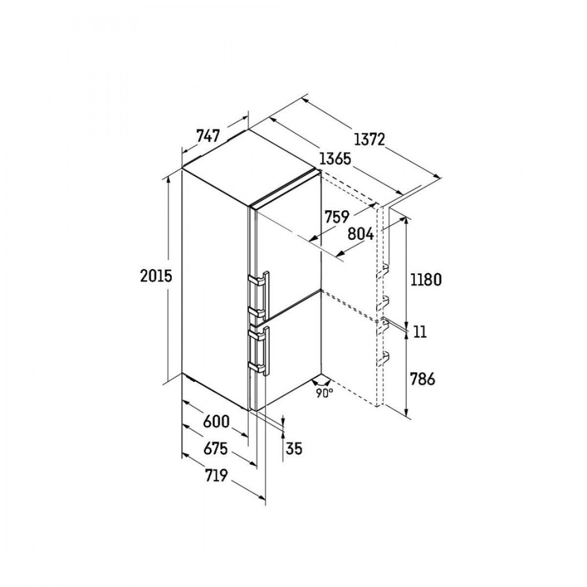 Liebherr Cbnsda 775I Prime Biofresh Nofrost