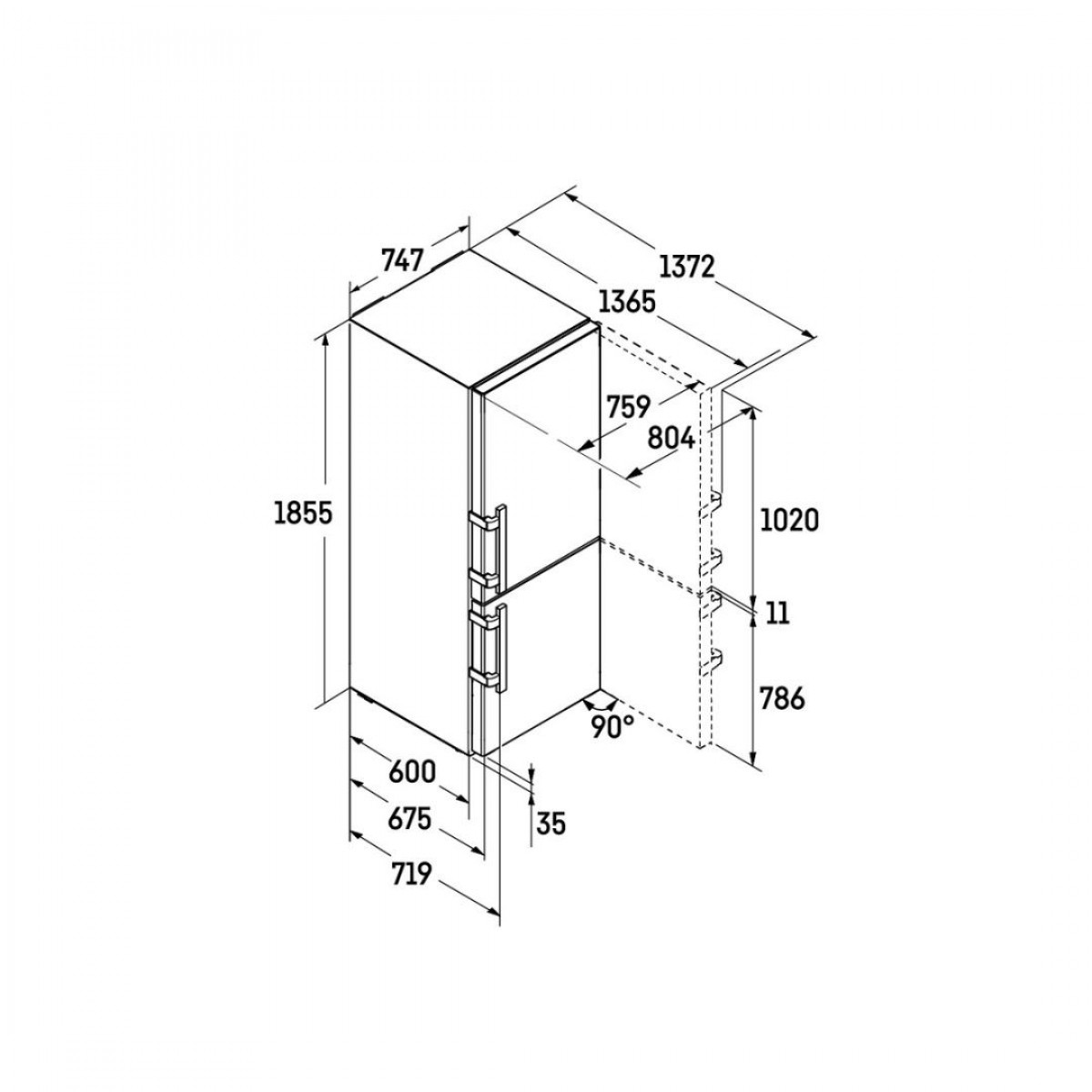 Liebherr Cbnsdc 765I Prime Biofresh Nofrost