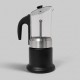 Angelina Cor603 Moka Pot 6 Šoljica,Indukcija , Staklo/Crna Angelina Cor603 Moka Pot 6 Šoljica,Indukcija , Staklo/Crna