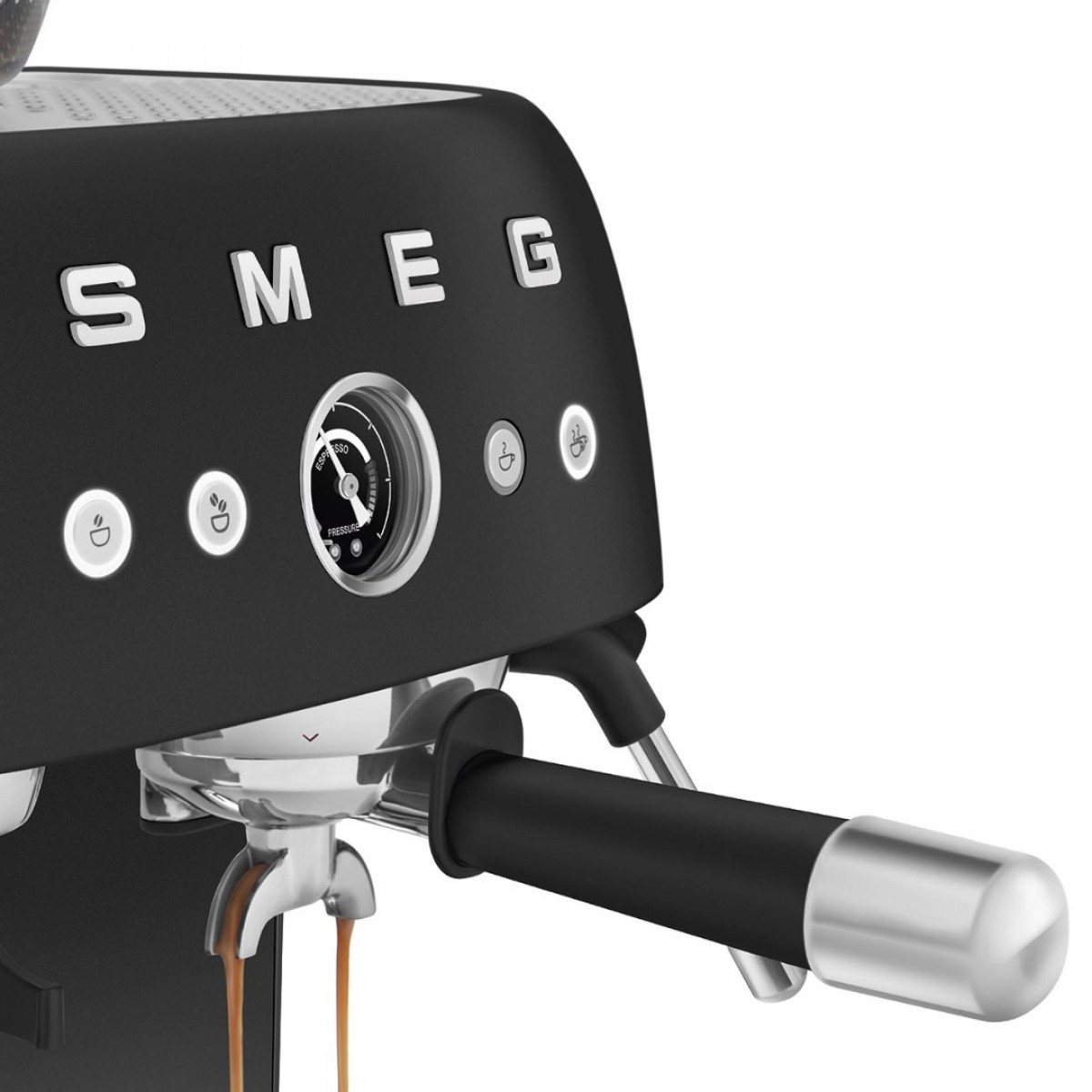 Smeg Egf03Blmeu Crni Mat Ručni Aparat Sa Mlinom Za Espresso