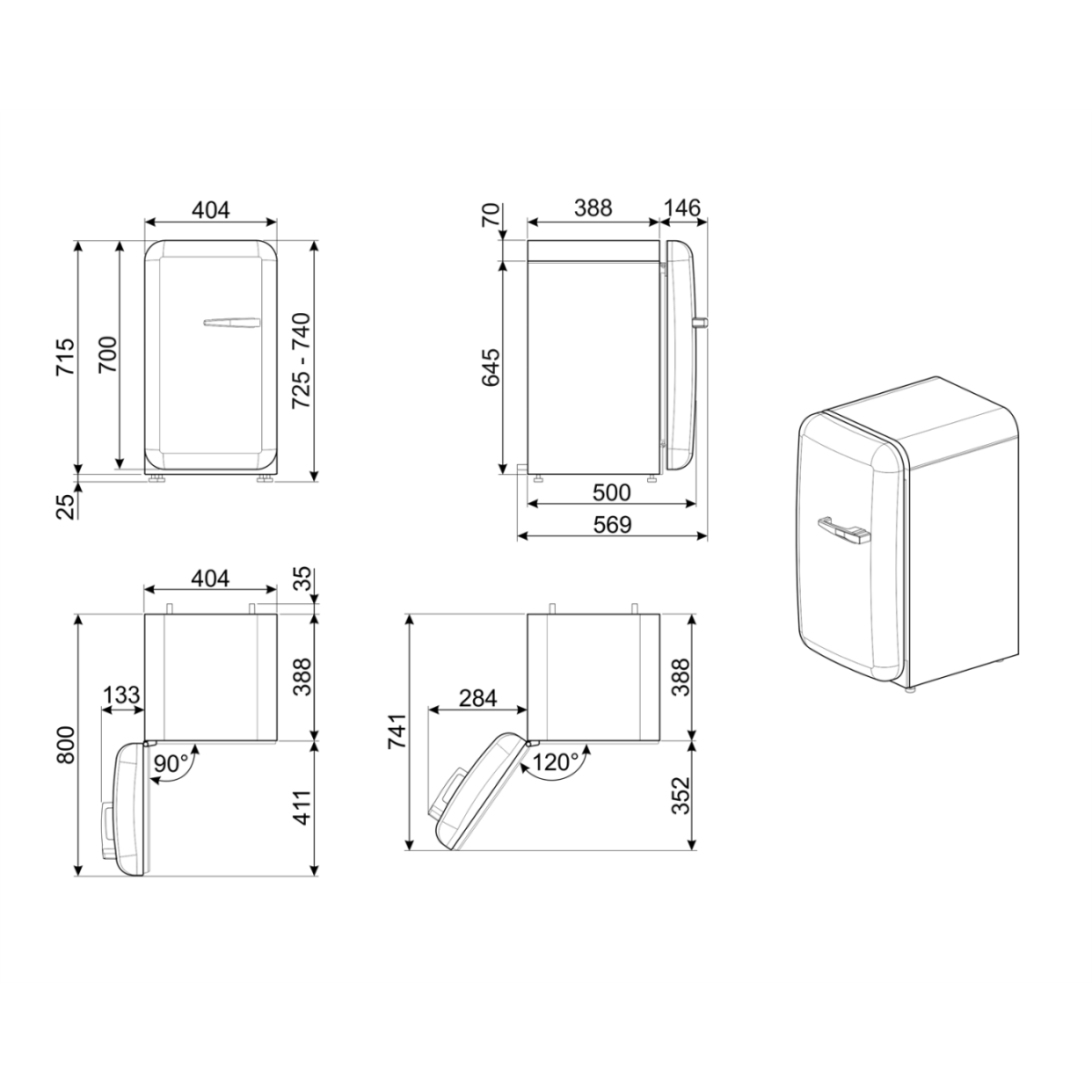 Smeg Fab5Lpb6 Mini Bar