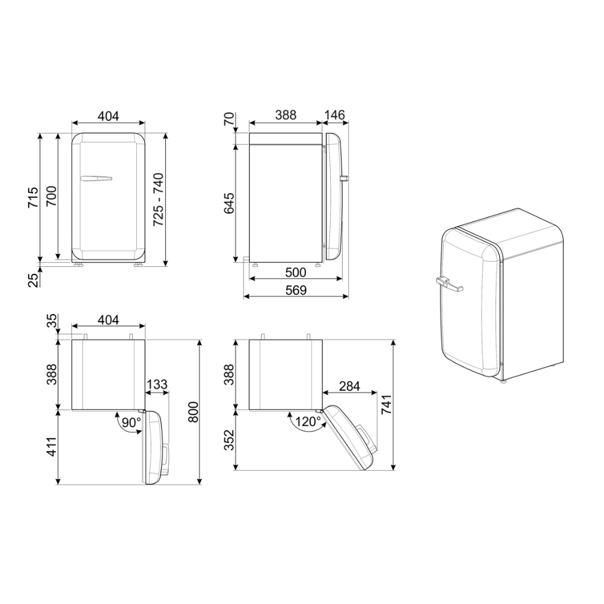 Smeg Fab5Rpk6 Mini Bar