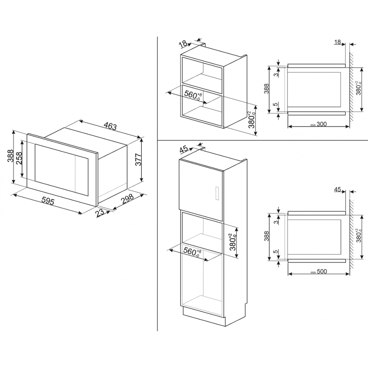Smeg Fmi017X Ugradna Mikrotalasna Rerna