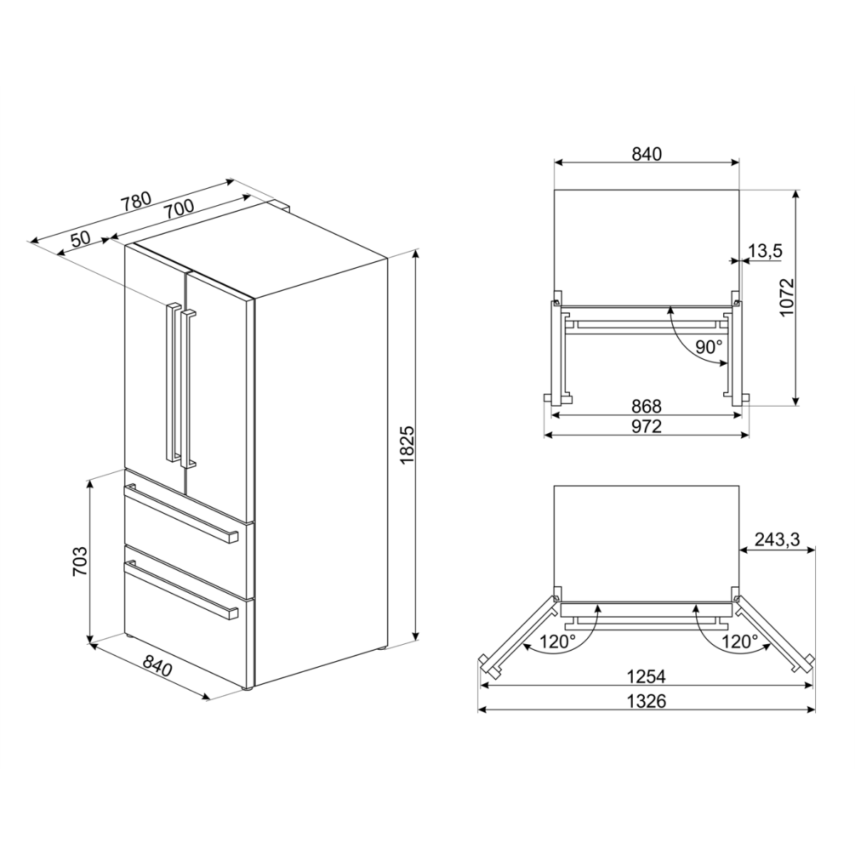 Smeg FQ55FNDE kombinovani frižider Smeg FQ55FNDE kombinovani frižider