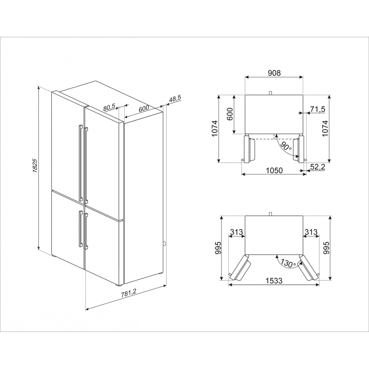 Smeg Fq60Xde Kombinovani Frižider