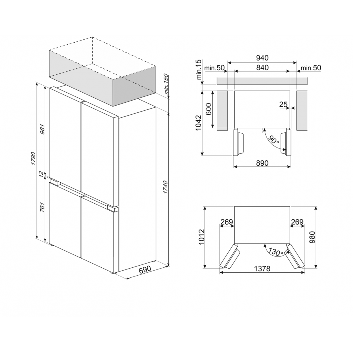 Smeg Fqi48Xd Kombinovani Frižider Smeg Fqi48Xd Kombinovani Frižider