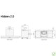 Elica Hidden 2.0 Bl Mat/A/52