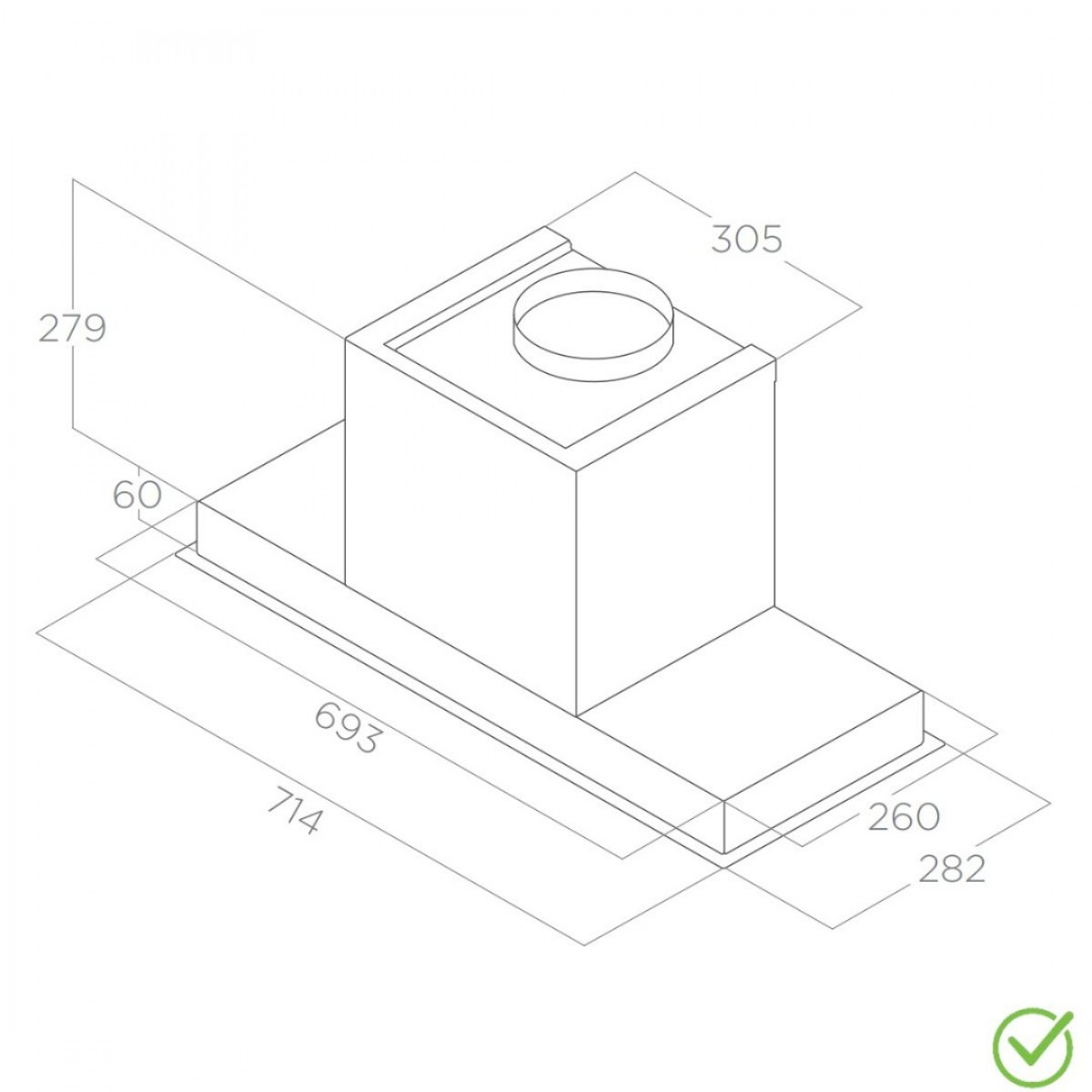 Elica Hidden 2.0 @ Blgl/A/90 Elica Hidden 2.0 @ Blgl/A/90