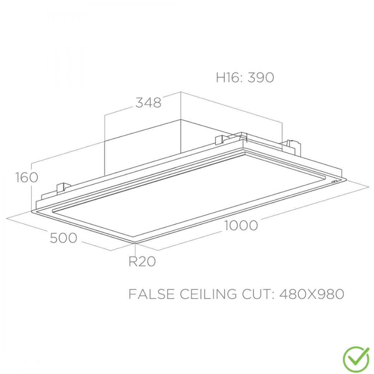Elica Illusion H16 Bl Mat/A/100 Elica Illusion H16 Bl Mat/A/100
