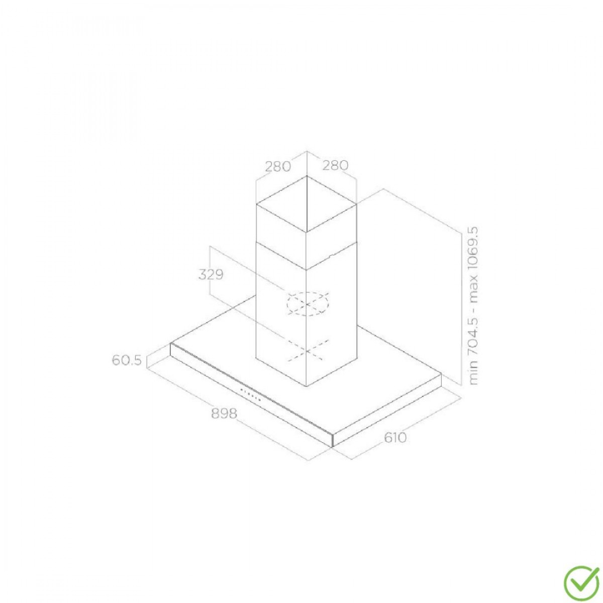 Elica Joy Island Whix/A/90