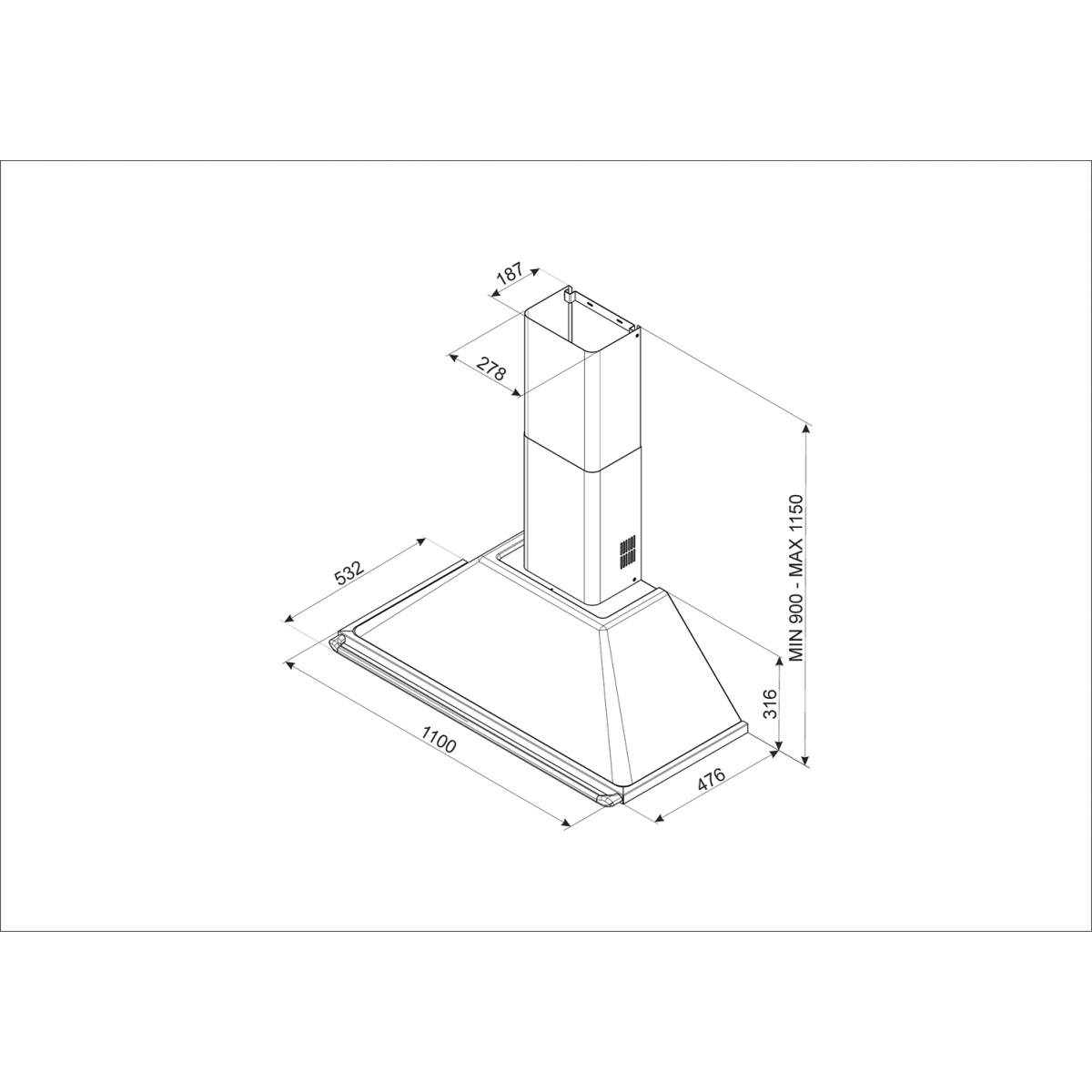 Smeg Ktr110Xe Zidni Aspirator