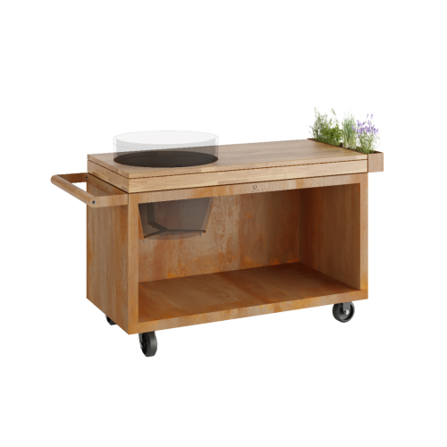 OFYR  Kamado Table Corten 135 PRO Concrete BGE - pult za Big Green Egg kamado roštilj OFYR  Kamado Table Corten 135 PRO Concrete BGE - pult za Big Green Egg kamado roštilj