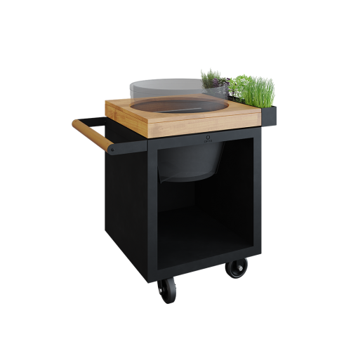 OFYR  Kamado Table Black 65 PRO Teak Wood BGE pult za Big Green Egg kamado roštilj OFYR  Kamado Table Black 65 PRO Teak Wood BGE pult za Big Green Egg kamado roštilj