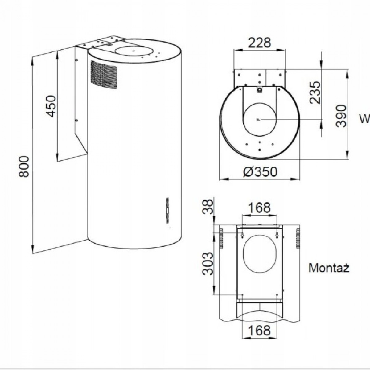 Maan Elba 2 W835 Gold Zidni Aspirator Maan Elba 2 W835 Gold Zidni Aspirator