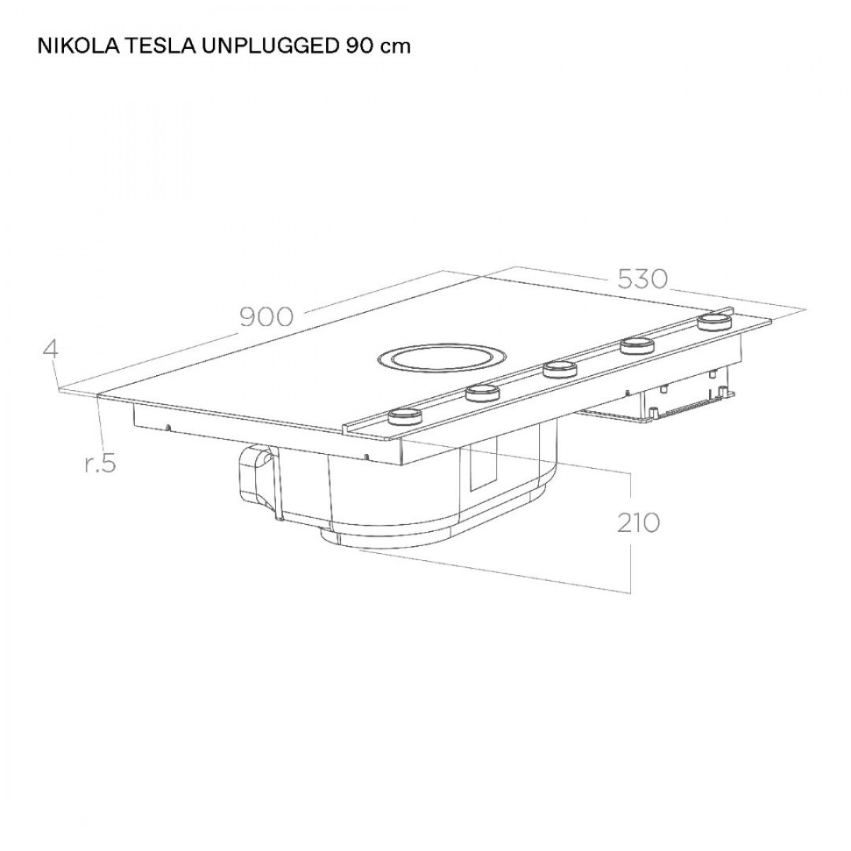 Elica Nikolatesla Unplugged Evo Bl/A/90