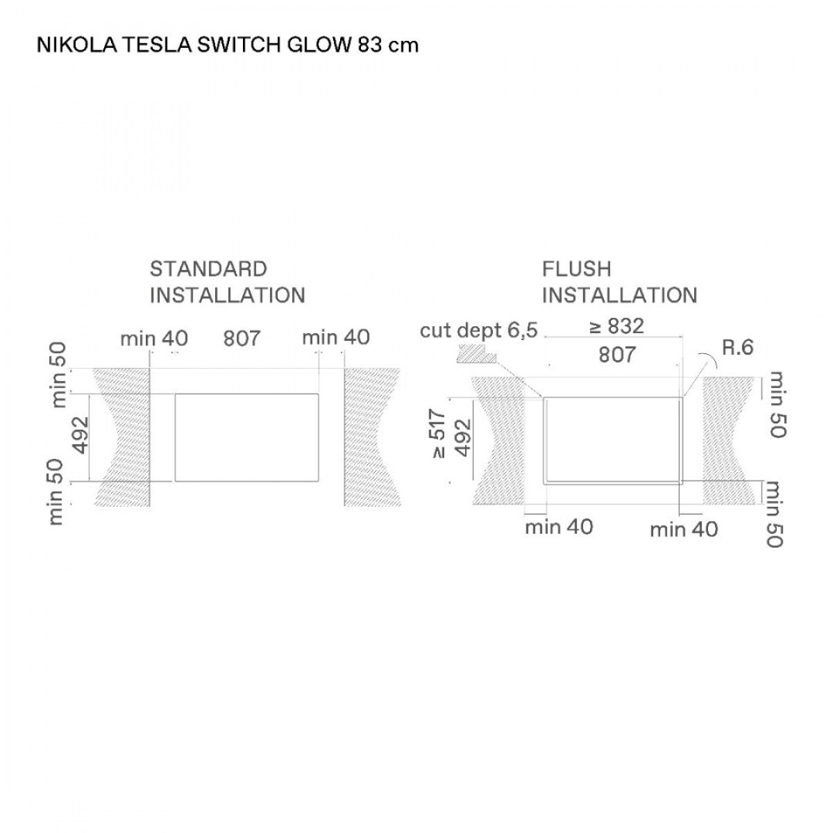 Elica Nikolatesla Switch Glow Evo Bl/A/83