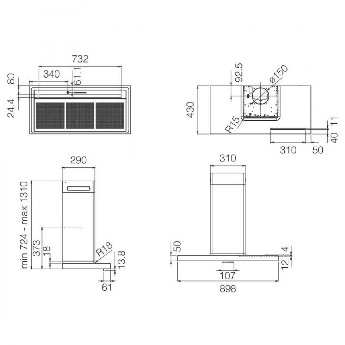 Elica Bio Blro/A 90 Rovere