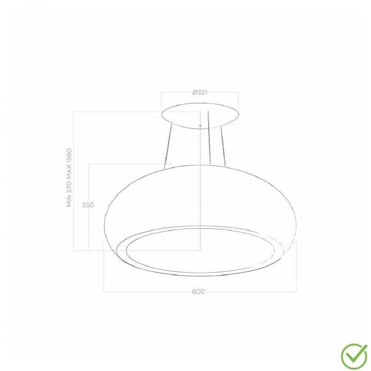 Elica Seashell - Mat Crna