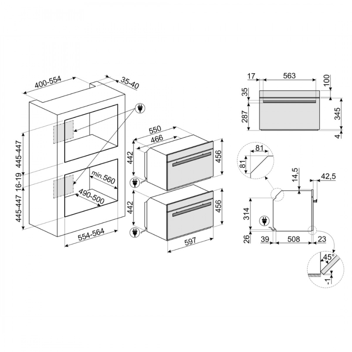 Smeg Sf4604Wvcpnr Ugradna Kompaktna Rerna Kombinovana Sa Parom