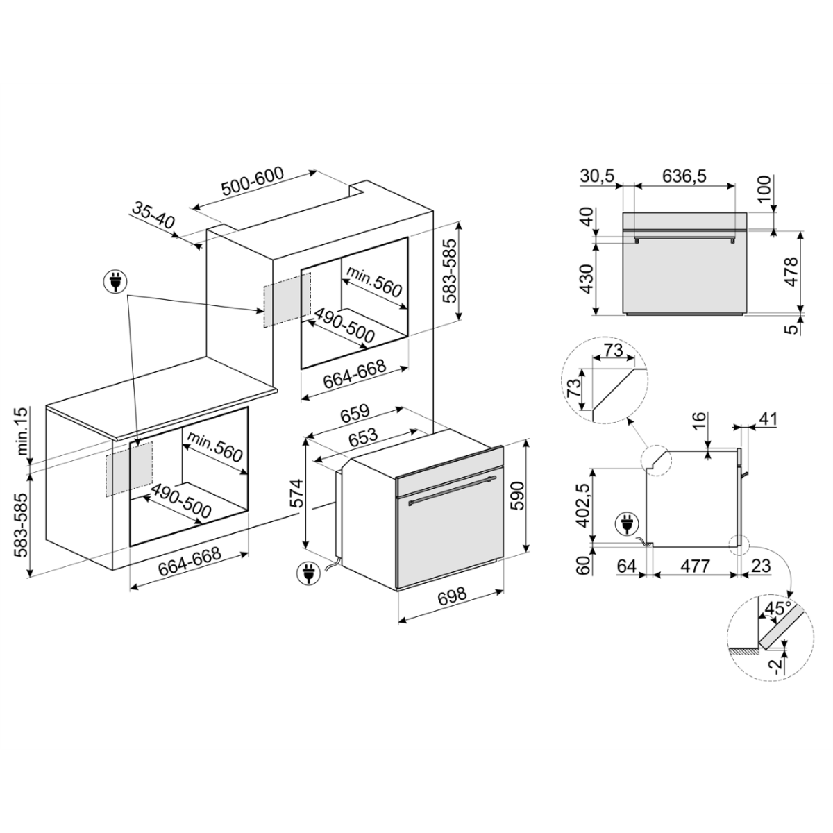 Smeg Sf7302Tx Ugradna Termoventilirajuća Rerna