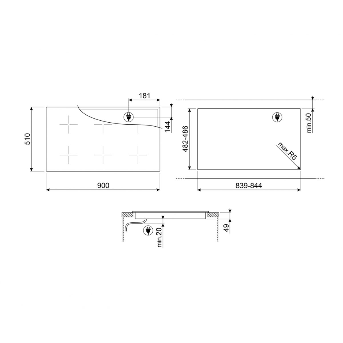Smeg Si1M24954D Indukciona Ploča Za Kuvanje