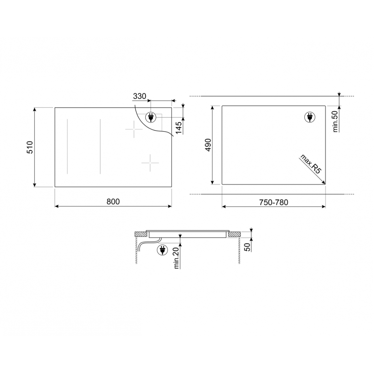 Smeg SIM3864N indukciona ploča za kuvanje