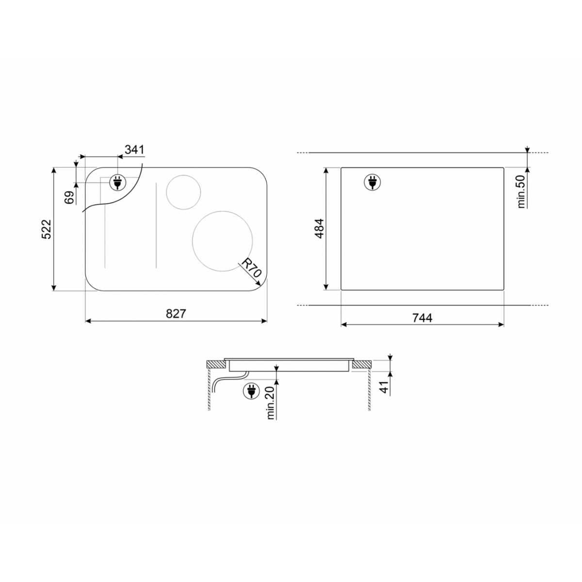 Smeg Sisl7845Mb Indukciona Ploča Za Kuvanje