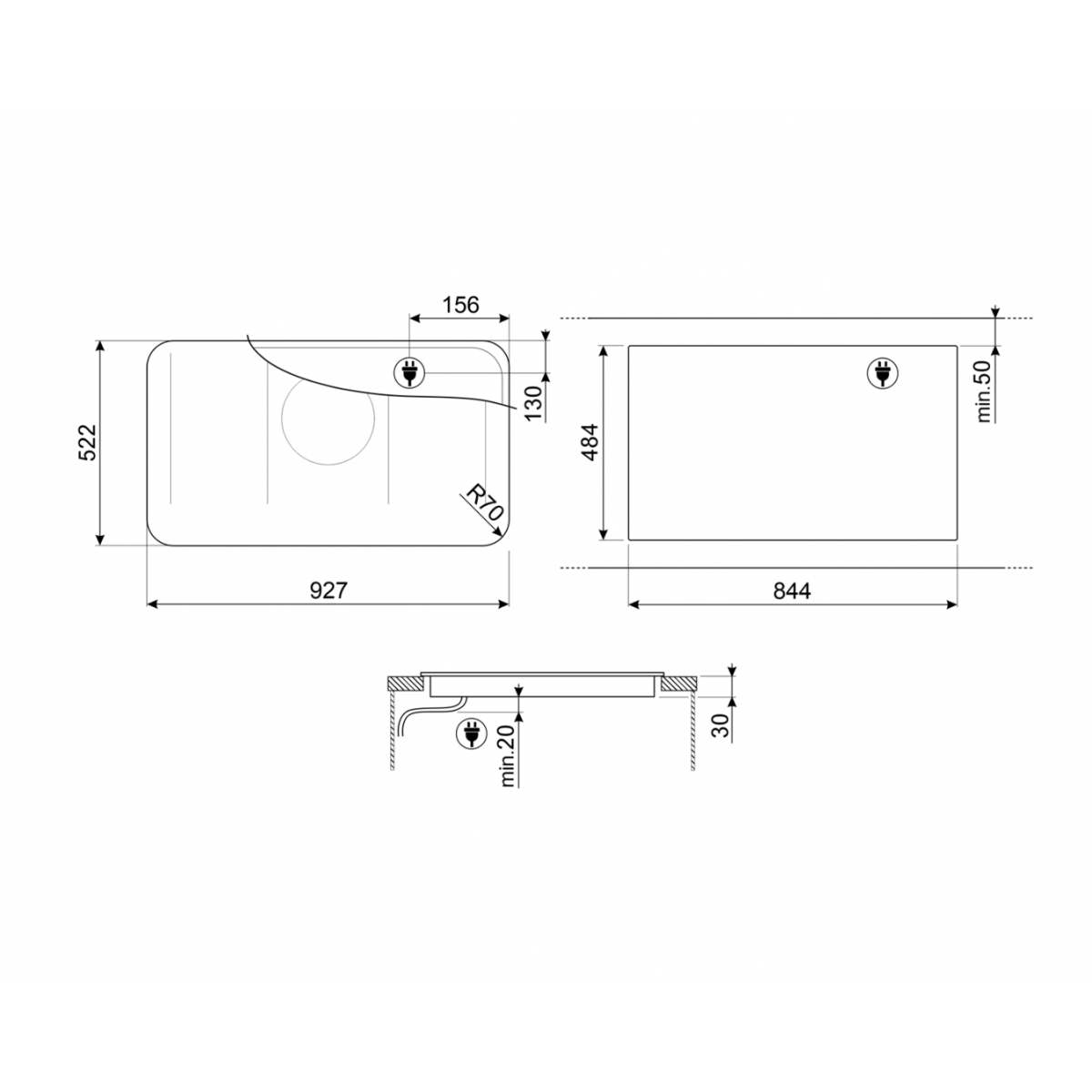 Smeg Sisl7955Mb Indukciona Ploča Za Kuvanje