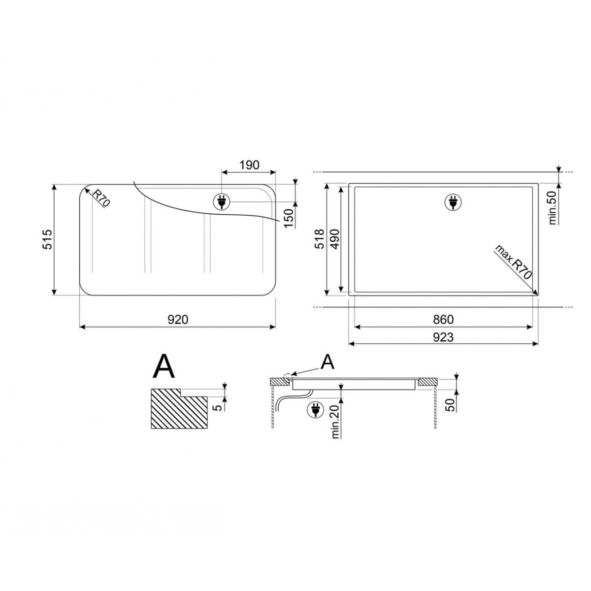 Smeg Sisl7964 Indukciona Ploča Za Kuvanje