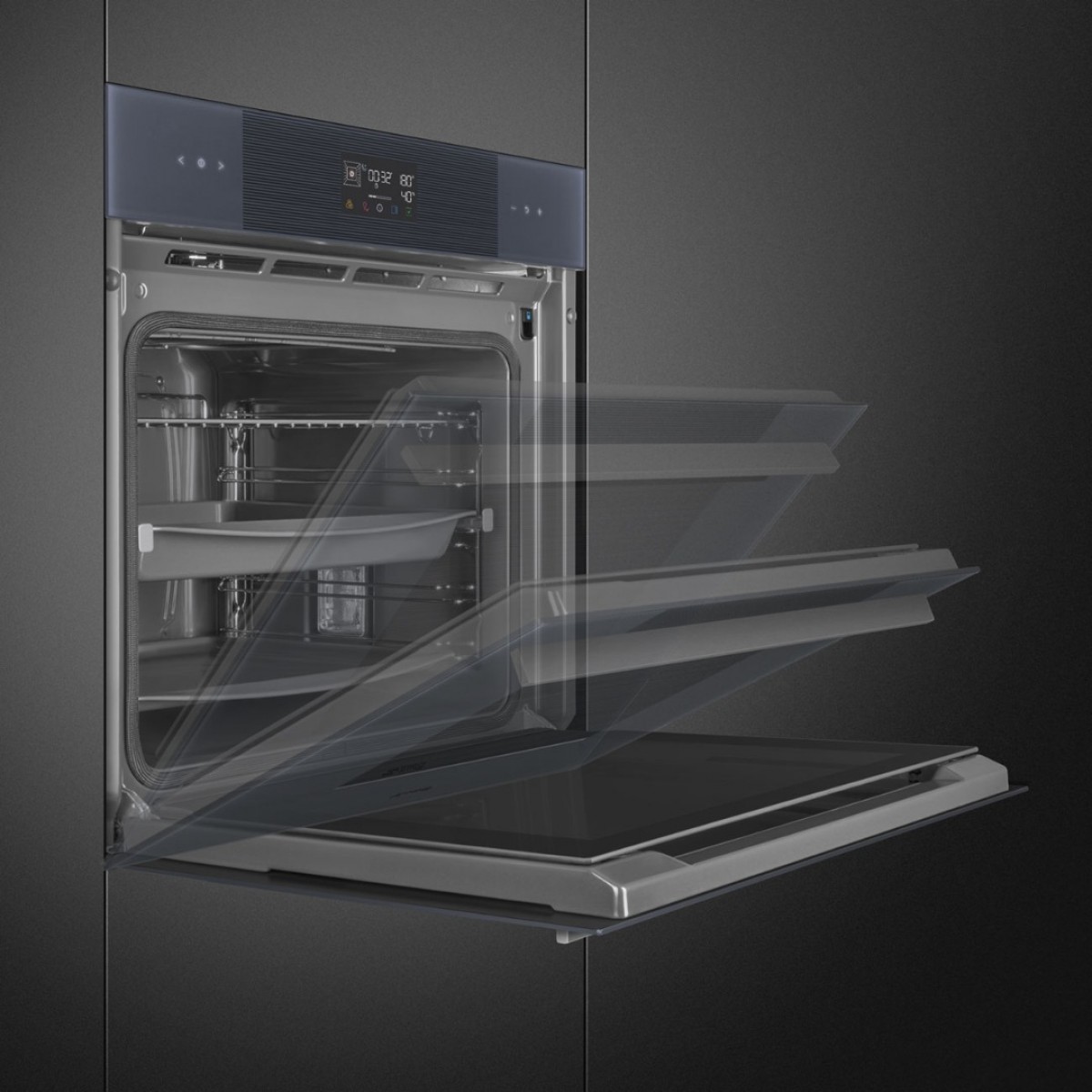 Smeg Sop6102S2Pg Ugradna Pirolitička Rerna Sa Dodatkom Pare