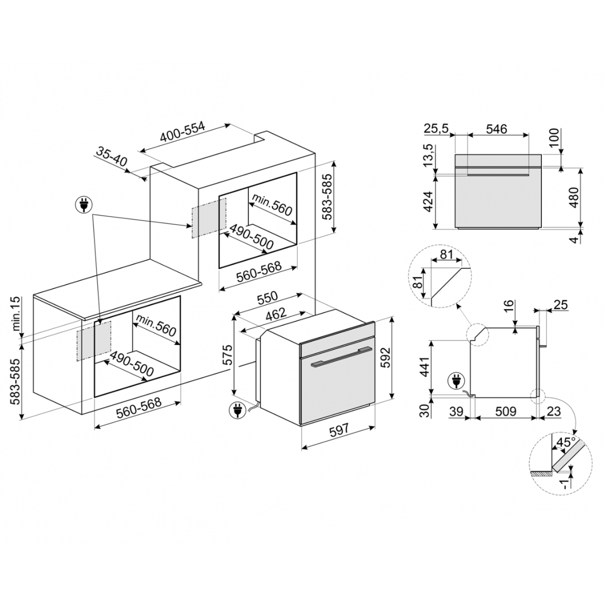 Smeg Sop6102Tb3 Ugradna Pirolitička Rerna