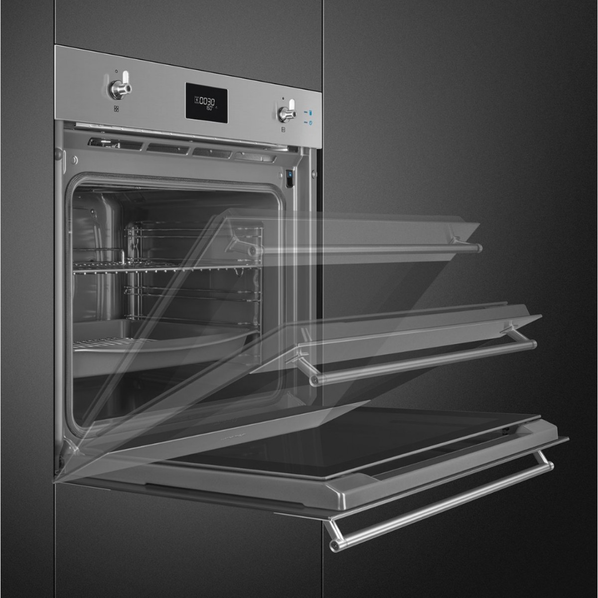 Smeg Sop6301S2X Ugradna Pirolitička Rerna Sa Dodatkom Pare